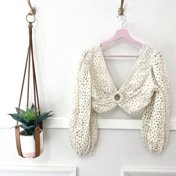 Jen's Pirate Booty Getaway Top Flower Power Natural Size S - Picture 2 of 8